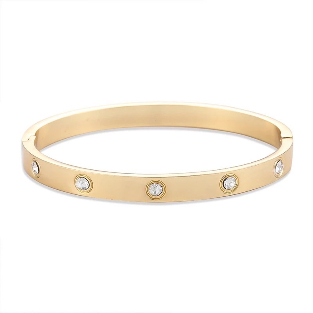 Gold plated Love style Bracelet or Bangle for Women